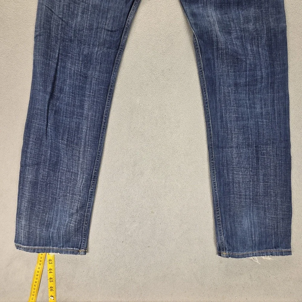 Diesel Jeans Mens 32x32 Blue Heeven Slim Tapered Made in Italy Button Fly 008II